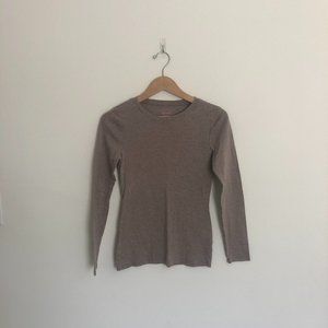 Old Navy | Brown Basic Long Sleeve Tee